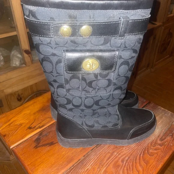 Coach Black Knee-High Boots - Picture 11 of 12